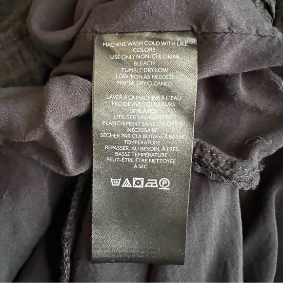 Anthropologie Women’s Tiered Puff Sleeve Square Neck Black Maxi Prairie Dress S - Picture 9 of 12